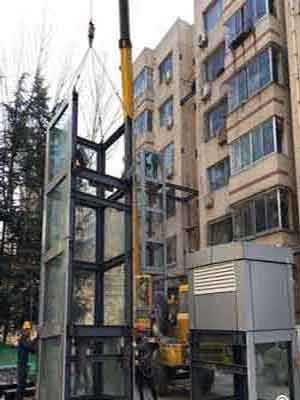 一体化积木堆叠式电梯框架